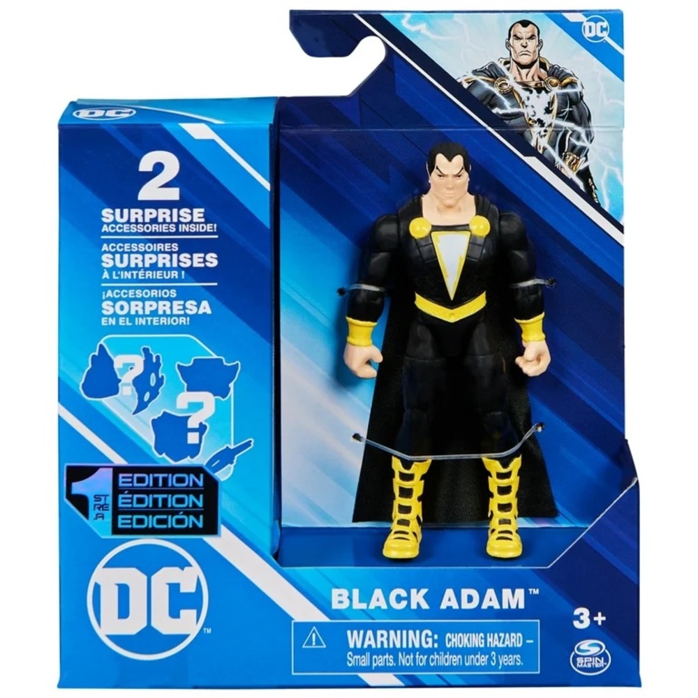 DC Comics 4-Inch Black Adam Action Figure With 2 Mystery Accessories
